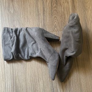 Gray slouchy Suedes Boots